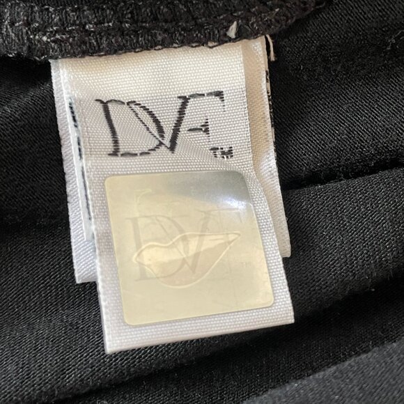 Stunning Diane Von Furstenberg Black Draped jersey Mini Dress-Size 10 - Picture 9 of 10